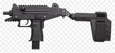 8 Uzi View Uzi Submachine Gun Grey Silhouette Png Clip Art Images