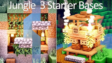 All Jungle 5x5 3 Simple Starter Bases For Survival Minecraft 13