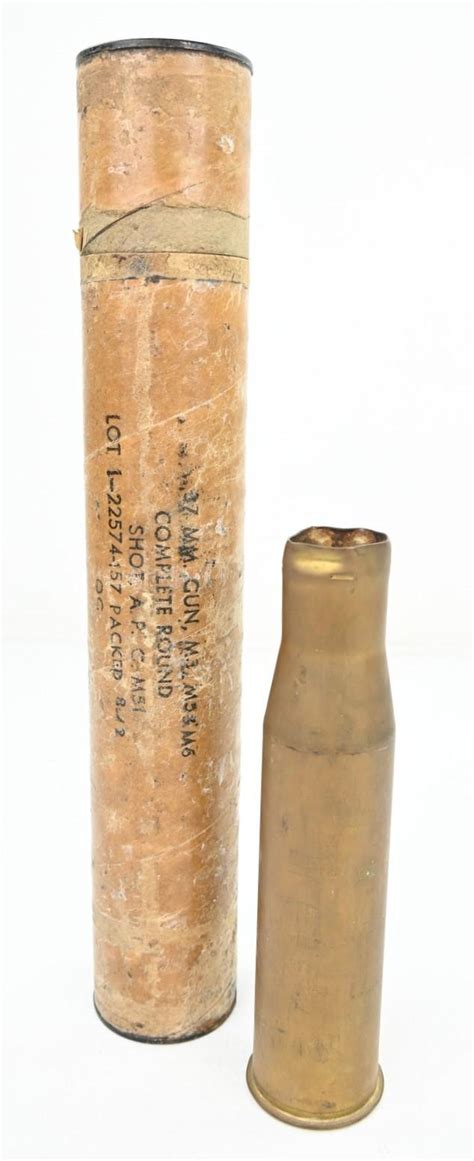 Worldwarcollectibles Us Ww2 37mm Shell And Cartridge