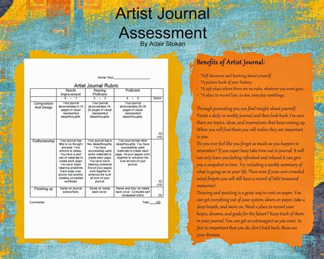 Ms Stokans Art Classroom Artist Journal Assessment