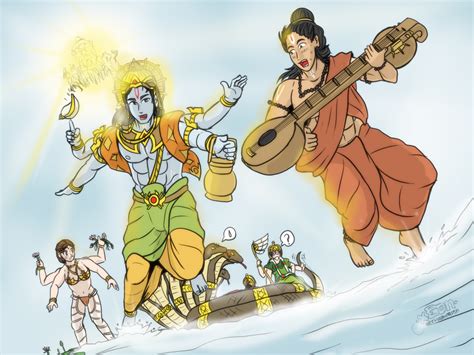 Vishnu And Narada Mumi On