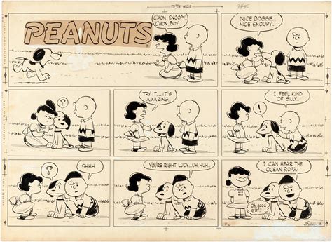 Hakes Peanuts July 3 1955 Sunday Page Original Art By Charles Schulz
