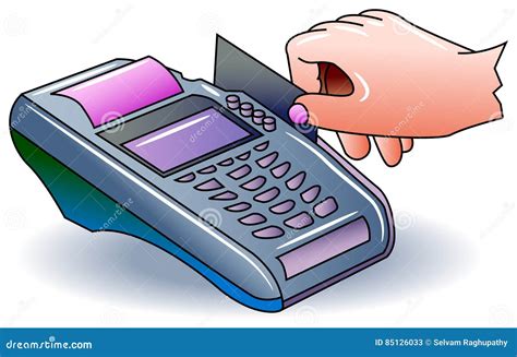 Paying Using Credit Card Stock Vector Illustration Of Illustrated