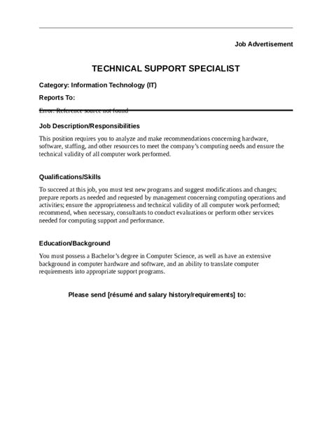 Technical Writer Job Description Templateworkable Doc Template Pdffiller