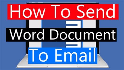 How To Send Word 2016 Document To Email Youtube