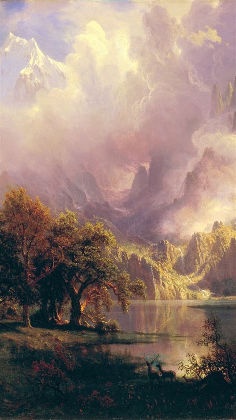 Albert Bierstadt Classic Painting Art Iphone 6 Wallpaper Download