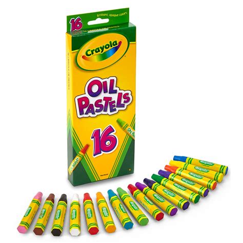 Crayola Oil Pastels Assorted Colours 16pk Grand And Toy