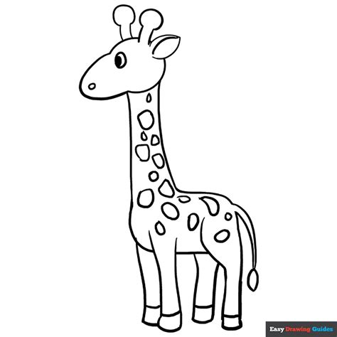 Giraffe Coloring Page Easy Drawing Guides