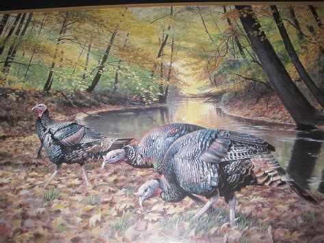jim kasper acorn hunt turkeys signed le 236 750 coa art print 25x33 ebay