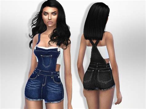Meghan Dungarees Sims 4 Clothing Sims 4 Dungarees