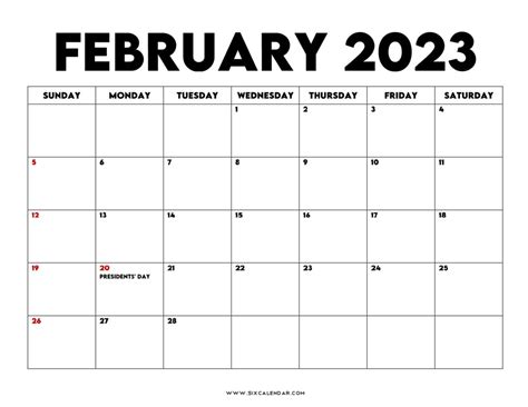 Plan Your Days With February 2023 Printable Calendar