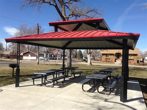Go Plays Superior Duo Top All Metal Shelter Grills And Picnic Tables