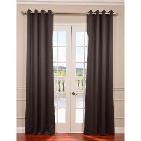 Exclusive Fabrics And Furnishings Semi Opaque Anthracite Grey Grommet