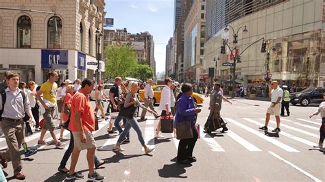 Diverse People Crossing Street In New York City Stock Video Footage