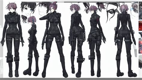 An Anime Character Reference Sheet Of A Female Stable Diffusion Openart