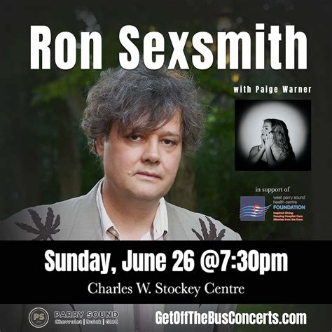 Ron Sexsmith Comes To Parry Sound In Support Of Wpshc
