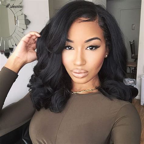 The weave hairstyles looks even better thanks to the layers and natural texture. SEW IN WEAVE HAIRSTYLES FOR BLACK WOMEN
