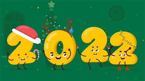New Year Numbers Fun 2022 Animation Goodbye 2021 Welcome 2022 Happy