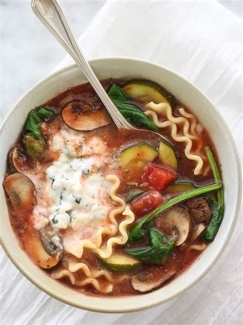Slow Cooker Vegetarian Lasagna Soup Foodiecrush