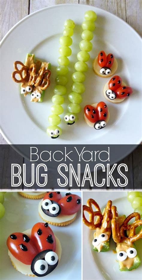 Backyard Bug Snacks | Bug snacks, Fun kids food, Fun snacks