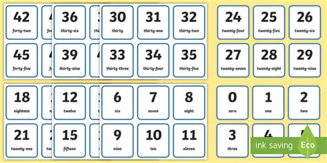 Numbers 1 100 Number Words Flash Cards Printable Etsy Kindergarten