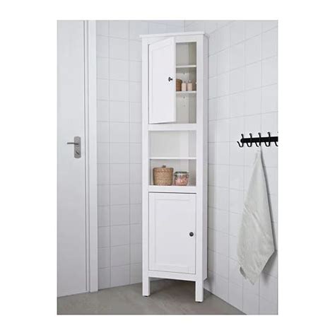 Simon corner wall cabinet in white has an elegant crown molded top with a decorative louvered door that adds ample storage and style. HEMNES Corner cabinet, black-brown, 20 1/2x14 5/8x78 3/8 ...