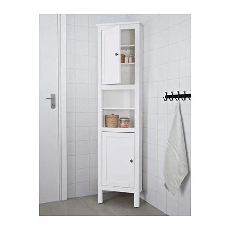 Simon corner wall cabinet in white has an elegant crown molded top with a decorative louvered door that adds ample storage and style. HEMNES Corner cabinet, black-brown, 20 1/2x14 5/8x78 3/8 ...