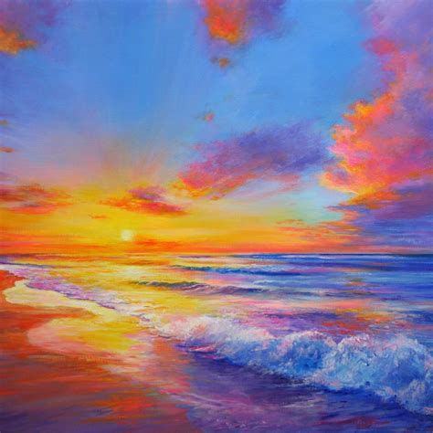 Buy Sunrise Acrylic Painting By Behshad Arjomandi On Artfinder