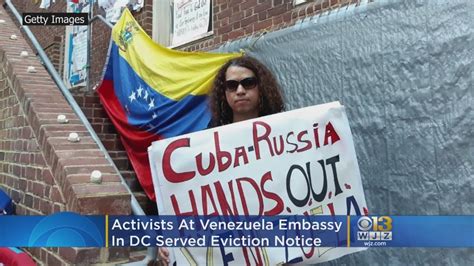 Activists At Venezuela Embassy In Dc Served With Eviction Notice Youtube
