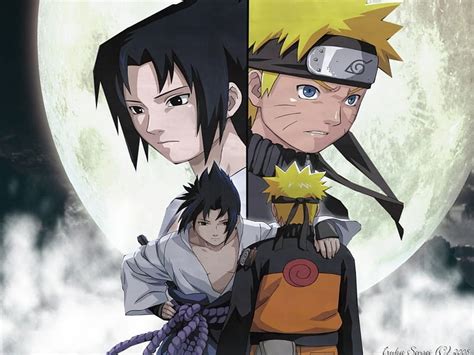 Naruto V Sasuke Full Moon Naruto Sasuke Meet Revenge Moon Anime