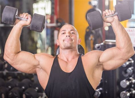 Bodybuilder At Gym Stock Image Image Of Athletic Healthy 57200627