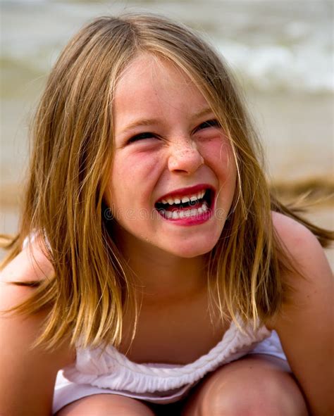Little Cute Girl On The Beach Stock Image Image Of Little Look 18551049