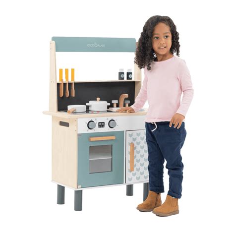 DELUXE WOODEN KITCHEN - Pretend play | Coco Village | Wooden kitchen, Wooden food, Wooden