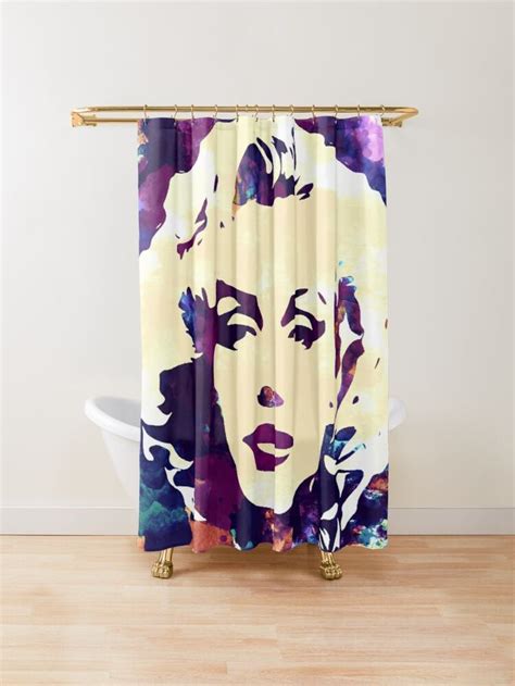 Marilyn Monroe Purple Colour Shower Curtain By Nora Gad Designer Shower Curtains Purple Color