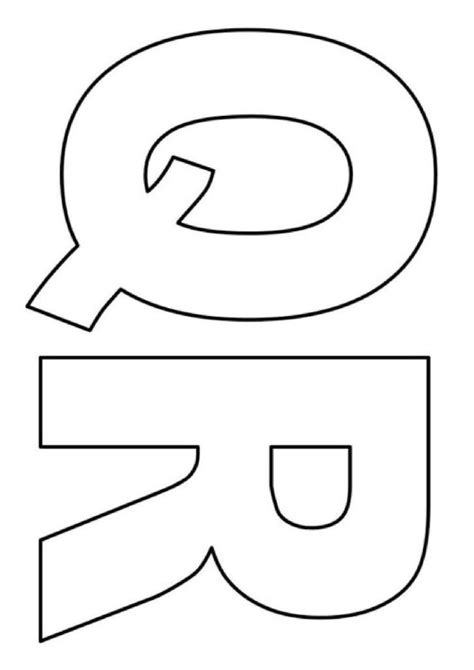 The Letter Q Is Made Up Of Letters That Are Outlined In Black And White