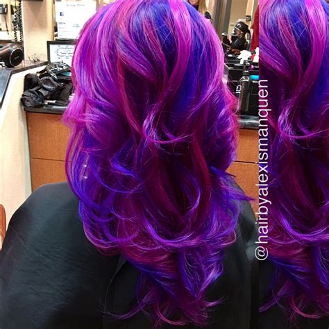 Pink And Purple Hair Using Kenra Lightener Pravana Vivids And Olaplex
