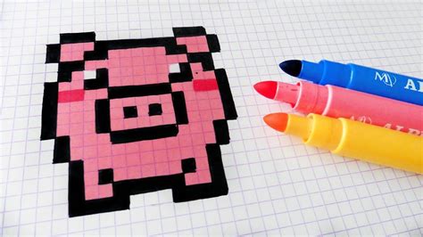 Handmade Pixel Art How To Draw Kawaii Pig Pixelart Dibujos En