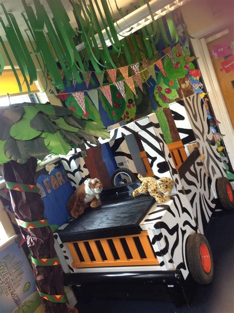 This preschool jungle theme for the preschool classroom is a popular lesson plan idea for preschoolers and can be used for teaching kids about wild animals and jungle animals at home or in the classroom setting with some great, simple educational ideas. Safari Jeep Classroom Role Play Jungle | Jungle theme ...