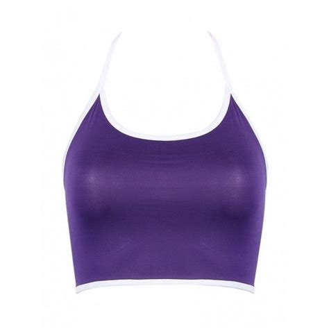 Choies Dark Purple Halter Tight Crop Tank Top Purple Top Outfit