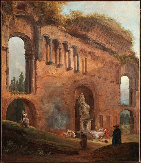 Roman Ruins With Laundresses