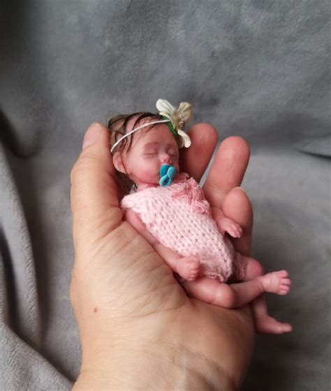 5 Inch Sleeping Silicone Baby Girl Tiny Realistic Doll Kovalevadoll