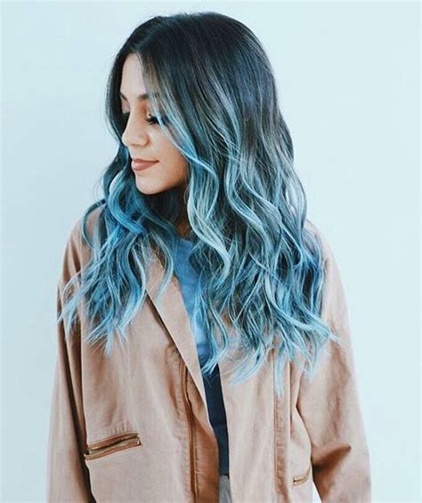 Brown Hair With Blue Ombre