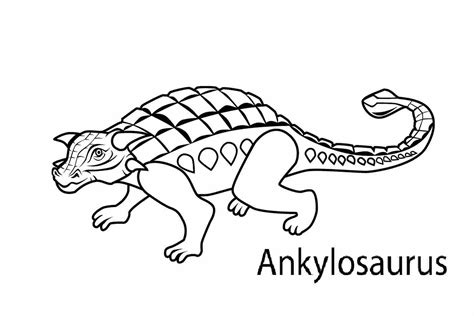 Ankylosaurus Armored Dinosaur Coloring Pages Ankylosaurus Coloring