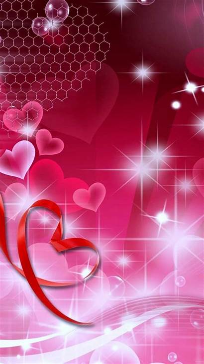 Wallpapers Heart Pink Hearts Flowers