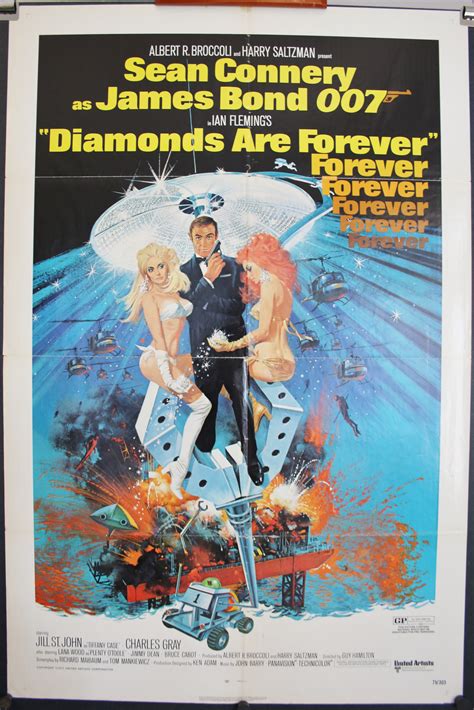 Diamonds Are Forever Original James Bond Movie Poster Original