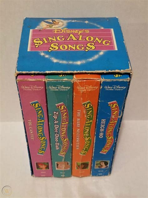 Disney Vhs Sing Along Songs Box Set Of 4 Tapes 1858237590