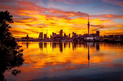Glorious Auckland city sunset | Sunset city, Auckland city, Auckland