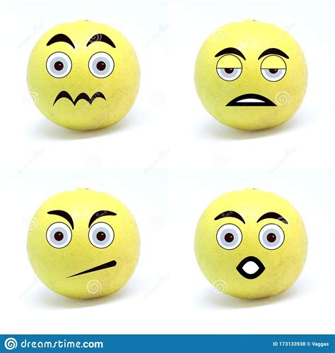 Emojis Set With Emotions In Sad Mood Isolated In White Background
