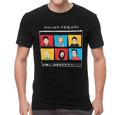Male Online Friends T Shirt Graphic Tv Show Tshirt Short Sleeve Hip Hop