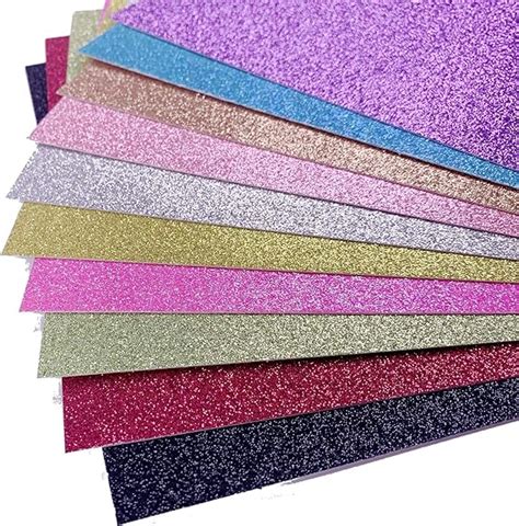 A5 Glitter Card 280gsm Thick 10 Sheets Includes 10 Glitter Colours